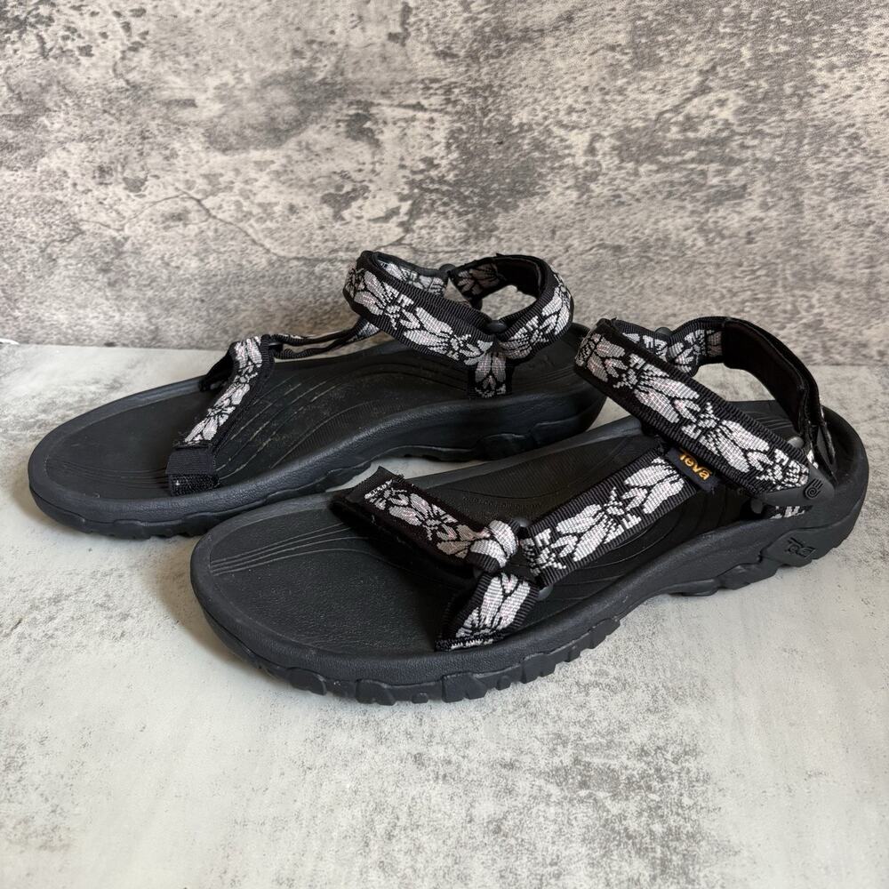 TEVA Women’s Size 11 Hurricane 4 CITADEL Black Floral Sandals 1093378 Hiking